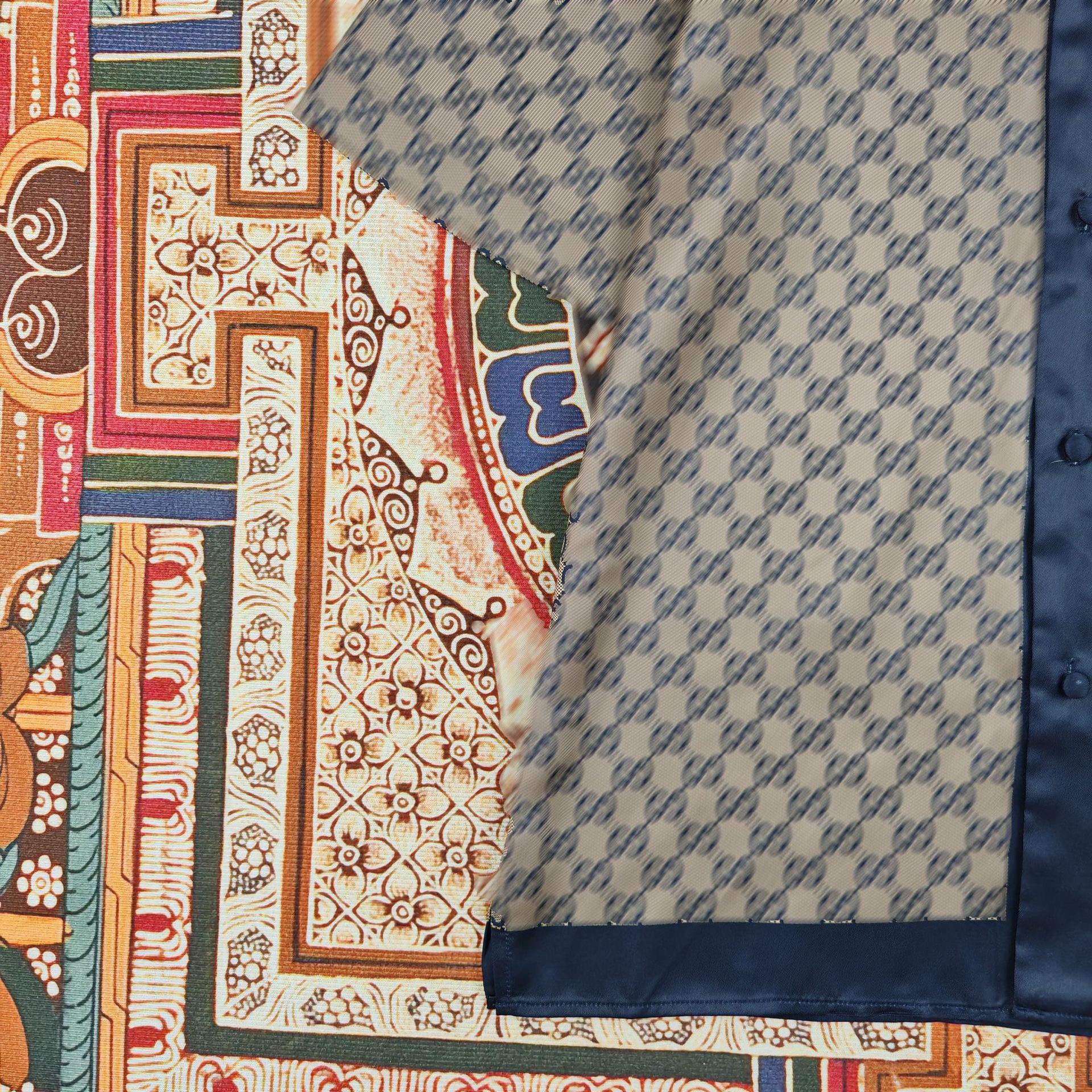 Luxury-Inspired GG Silk Shirt | Replica with Premium Detailing