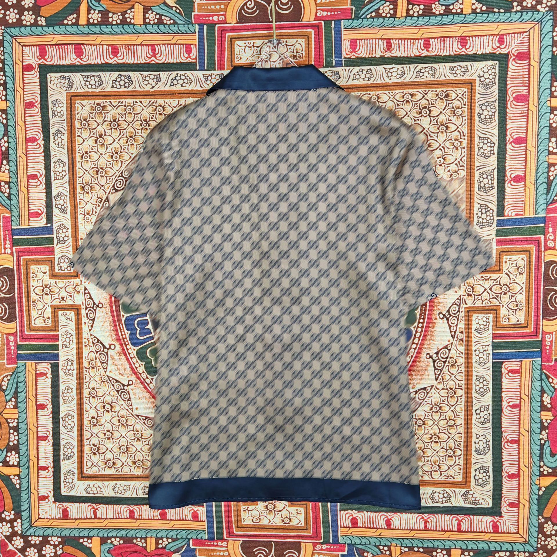 Luxury-Inspired GG Silk Shirt | Replica with Premium Detailing