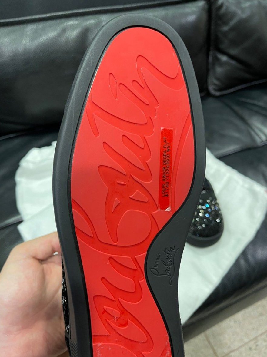 Chr1st1an Louboutin Crystal - Embellished Velvet Sneakers Reps