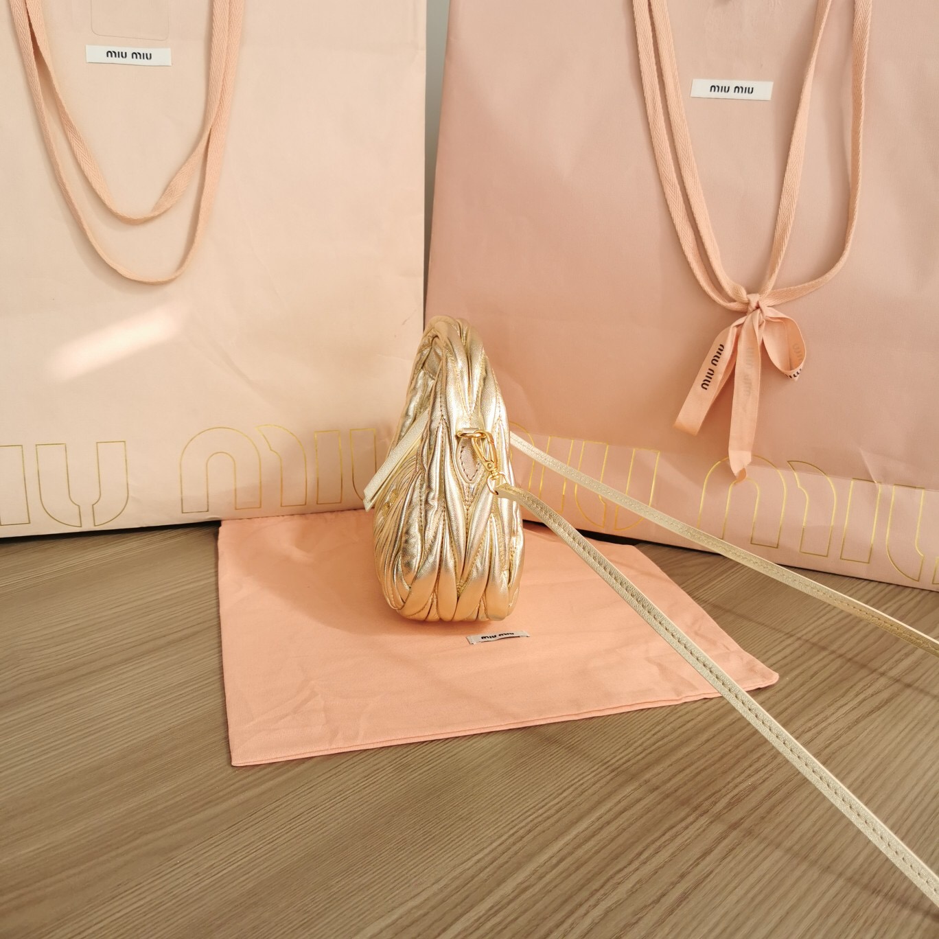 M1um1u new mini MiuWander lambskin handbag